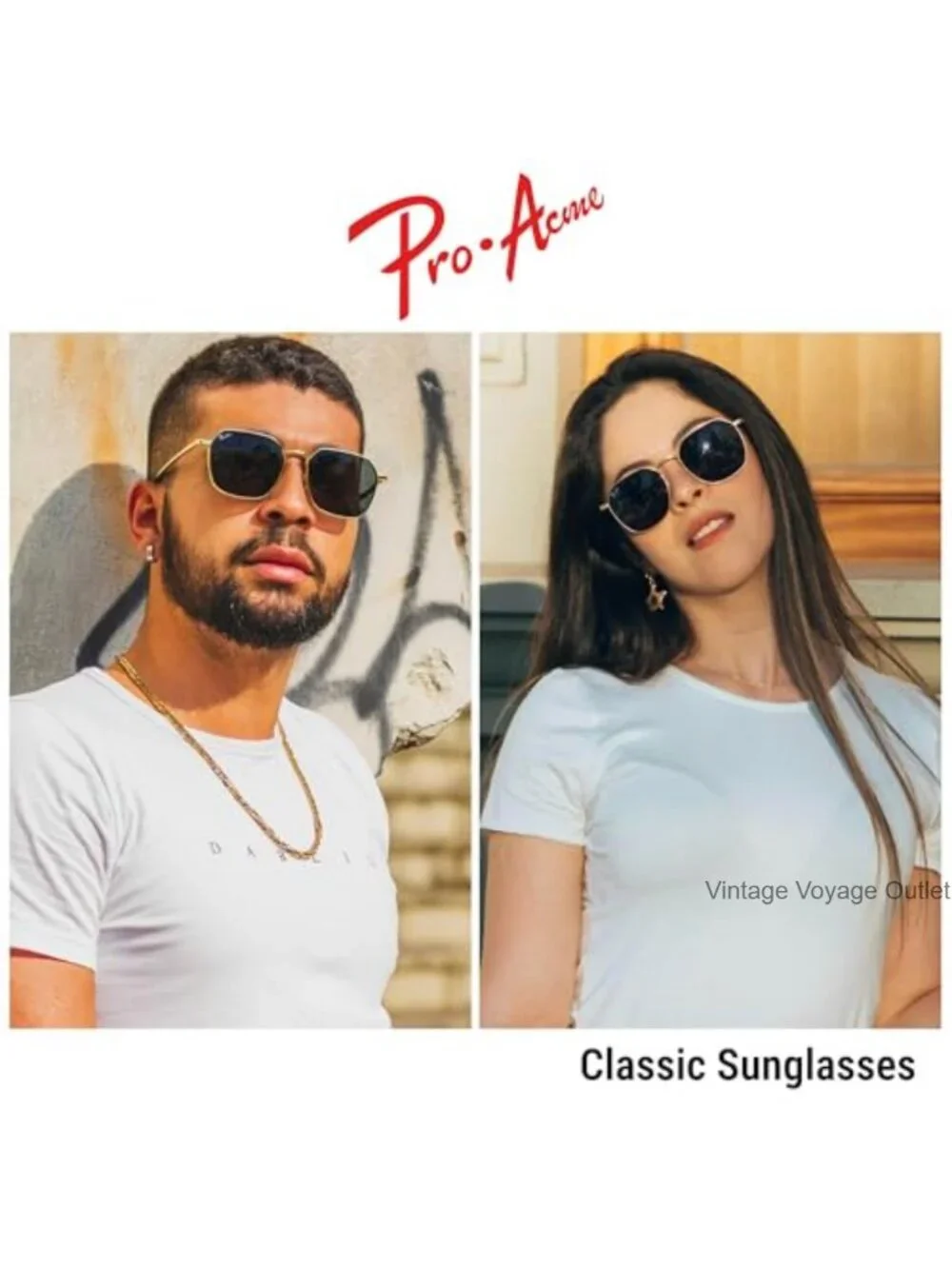 Hexagonal Sunglasses with 100% Real Glass Lens UV400 Metal Frame